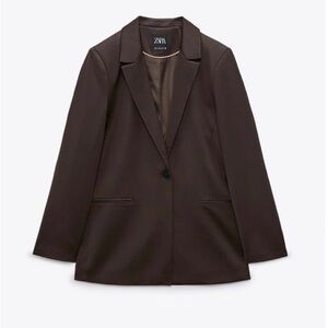 Zara Women's Satin Brown Blazer